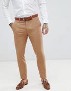 Gianni Feraud Slim Fit Wool Blend Suit Pants-brown