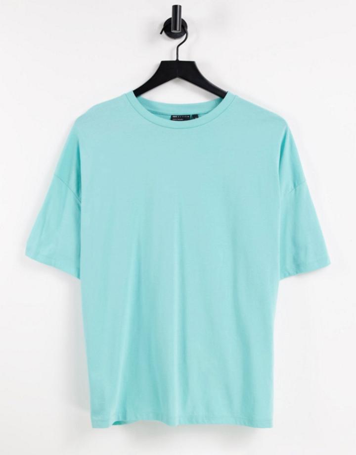Asos Design Organic Oversized T-shirt In Blue-blues