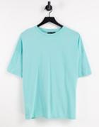 Asos Design Organic Oversized T-shirt In Blue-blues