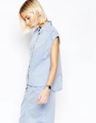 Gestuz Little Shirt With Short Sleeves - Blue