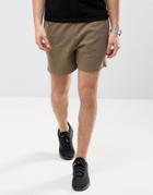 Asos Jersey Short In Brown - Brown