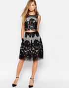 Coast Fantasia Mini Skirt In Lace - Black