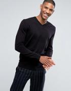 Esprit V-neck Casmere Mix Sweater - Black