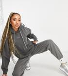 Asyou Coordinating Branded Hoodie In Charcoal-grey
