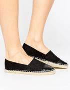 London Rebel Flat Espadrilles - Black