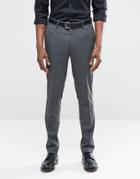 Asos Skinny Suit Pants In Charcoal - Gray