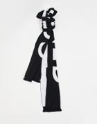 Consigned Oversized Scarf With Print-black