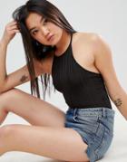 Cheap Monday Revive Raw Hem Denim Shorts-blue