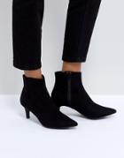 New Look Pointed Kitten Heel Ankle Boot - Black