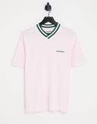 Jack & Jones Originals Oversized T-shirt In Pique With Chest Print In Pink