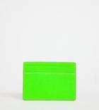 My Accessories London Neon Green Card Holder - Green