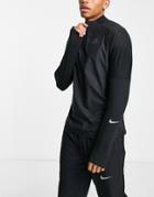 Nike Running Run Division Flash Element Half Zip Top In Black