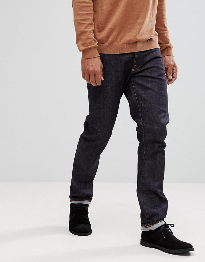 Nudie Jeans Co Dude Dan Straight Fit Jeans In Dark Blue - Navy