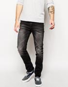 Cheap Monday Tight Skinny Jeans With Rips And Repairs - Black