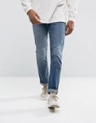 Nudie Jeans Co Grim Tim Slim Fit Jean Blue Halo Wash - Blue