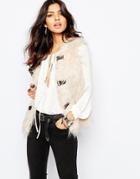 Unreal Fur Pastorale Vest - Cream Curly