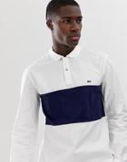 Lacoste Overhead Half Button Shirt In White