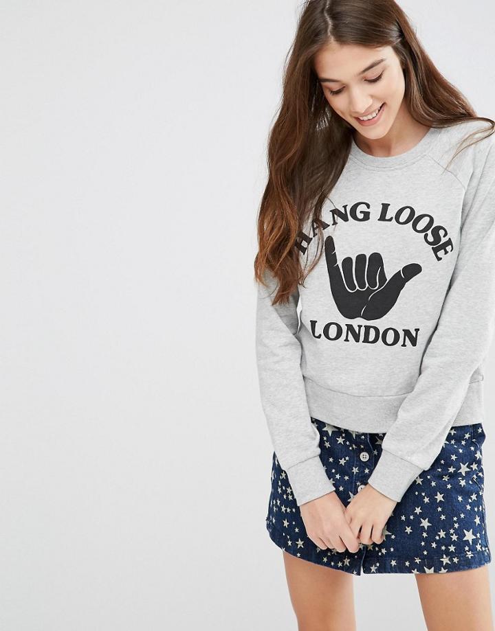 Ymc Hang Loose Logo Sweatshirt - Gray