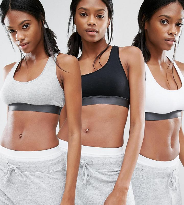 Nocozo 3 Pack Soft Crop Top - Multi