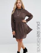 Brave Soul Plus Smock Dress With Drop Hem - Multi