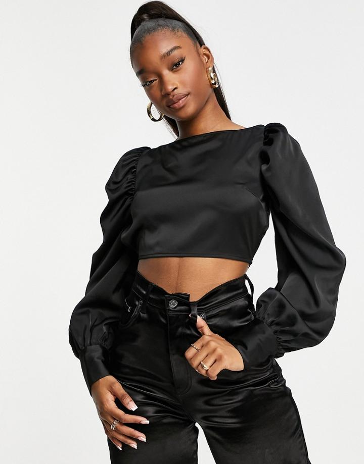 Unique21 Open Back Top In Black