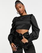 Unique21 Open Back Top In Black