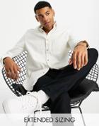 Asos Design Brushed Oxford Shirt In Off White