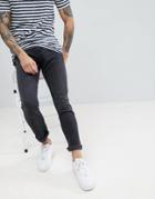 Pull & Bear Slim Fit Jeans In Black - Black