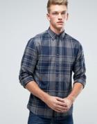 Tommy Hilfiger Shirt With Large Check In Ny Regular Fit Navy - Navy