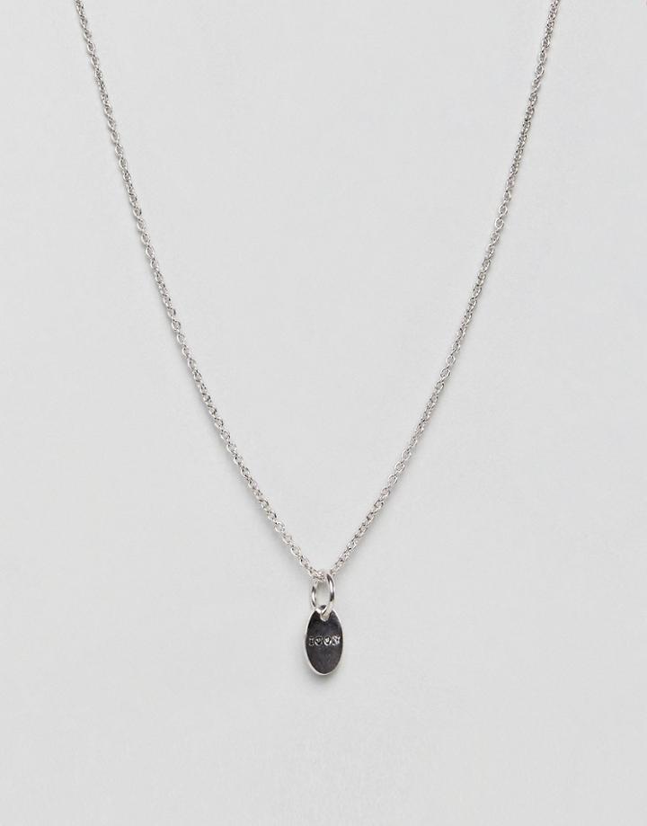 Icon Brand Silver Pendent Necklace - Silver