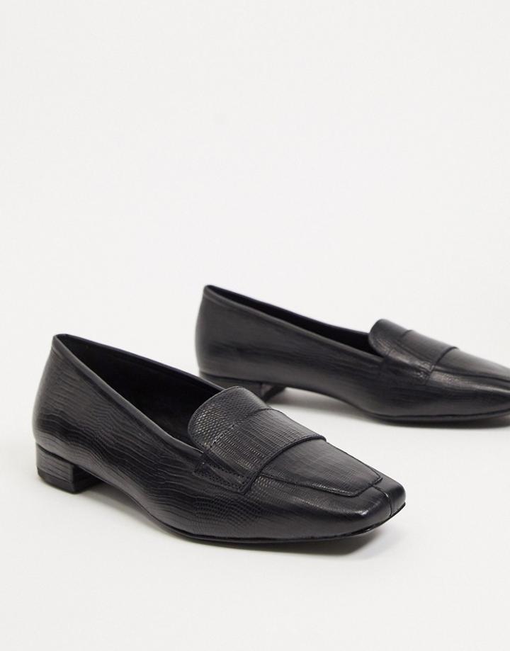 Vagabond Layla Leather Flat Loafers In Black