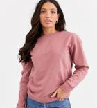 Asos Design Tall Organic Cotton Sweat In Fawn