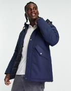 Jack & Jones Originals Parka With Hood In Navy