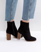 Asos Elita Heeled Ankle Boots - Black