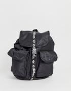 Adidas Originals Backpack With Mini Pockets And Trefoil Taping-black