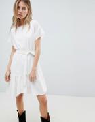 Allsaints Belted Flippy Dress - White