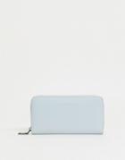 Claudia Canova Large Zip Around Wallet In Pale Blue-blues