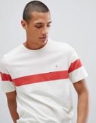 Farah Haryln Block Stripe T-shirt In Red - Red