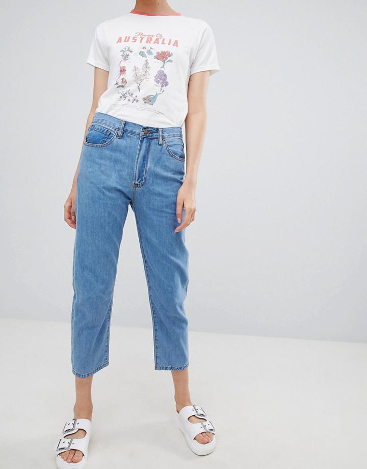 Ryder Vintage Mom Fit Jeans - Blue