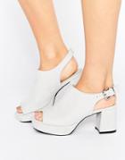 Truffle Collection Low Block Sandal - Gray