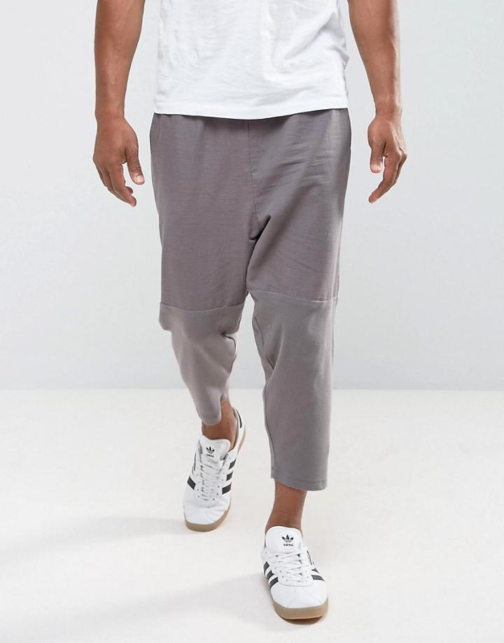Asos Tapered Cropped Pants In Light Purple Cut & Sew - Purple
