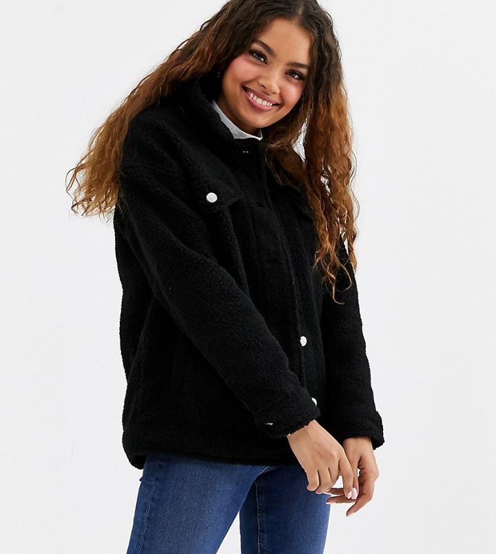 Brave Soul Petite Hitomi Long Borg Western Jacket-black