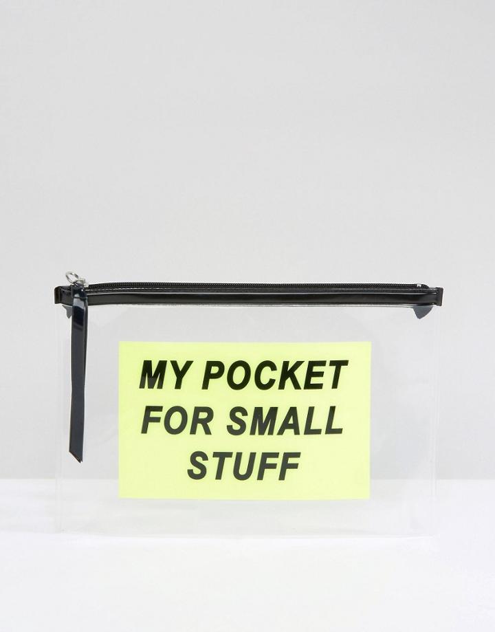Monki Zip Pocket Purse - Yellow