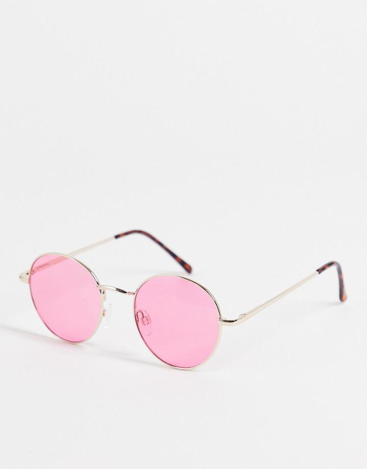 Aj Morgan Oh Yeah Round Lens Sunglasses-pink