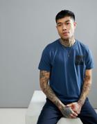 The North Face Fine Box Logo T-shirt In Blue - Blue
