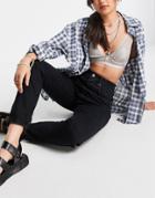 We The Free By Free People Stovepipe Straight Leg Jeans In Black Denim