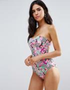 Sunseeker Floral Print Swimsuit - Pink