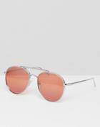 New Look Mirrored Aviator Sunglasses - Black