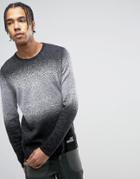Love Mochino Faded Print Sweater - Gray