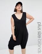 Pink Clove Lounge Jersey Harem Jumpsuit - Black